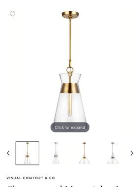 Visual COMFORT & CO Chapman and Myers Atlantic Pendant Light Brass $499 Retail
